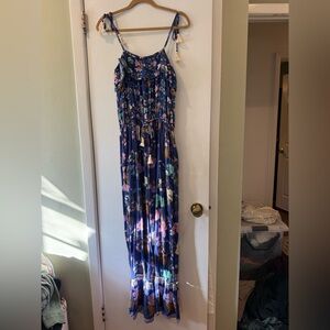 Spell Blue and Pink Floral Dress